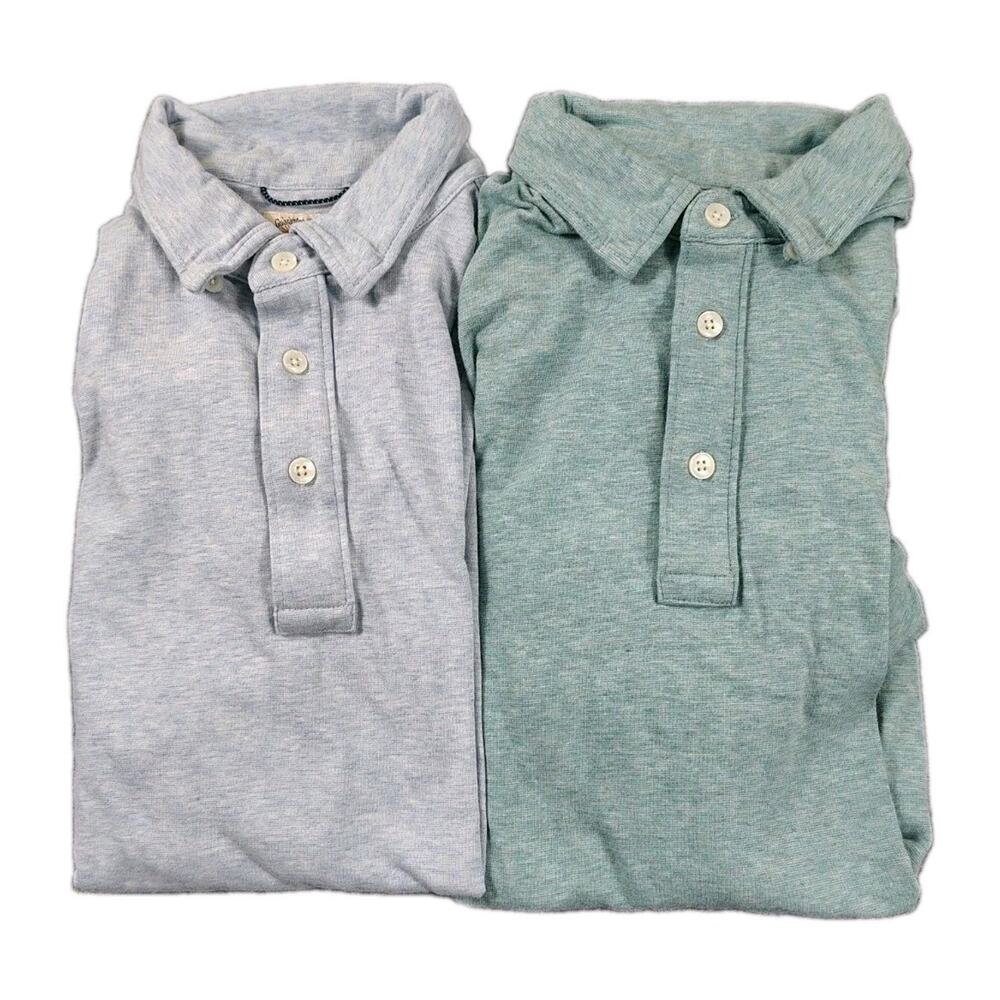 Faherty Polo Shirt Men's Small Blue Stretch Everyday Casual Minimalist Lot Of 2